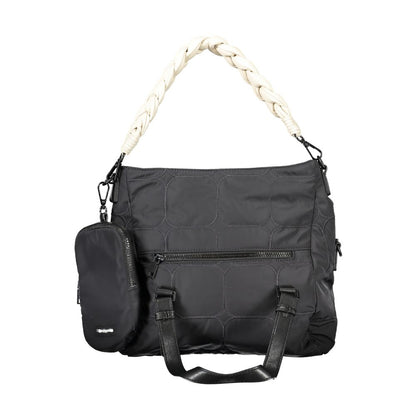 Black Polyester Women's Handbag