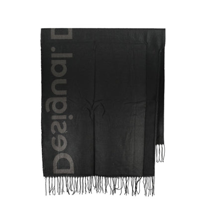 Black Polyester Women Poncho