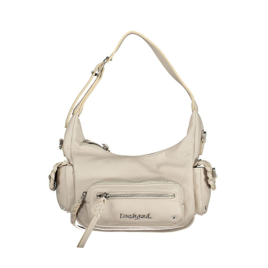 White Polyurethane Women's Handbag