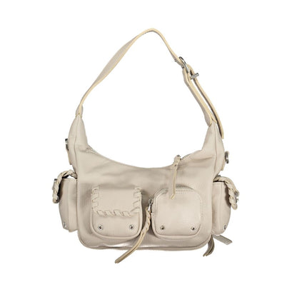 White Polyurethane Women's Handbag