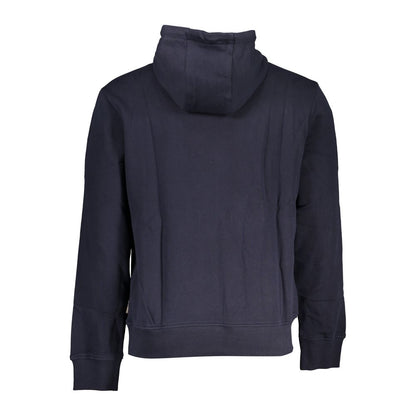 Blue Cotton Men Sweatshirt