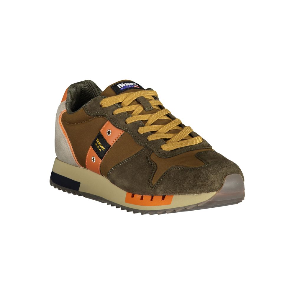 Marrone Polyurethane Men Sneaker