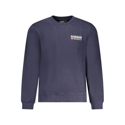 Blue Cotton Men Sweatshirt