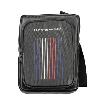 Black Polyurethane Men Shoulder Bag