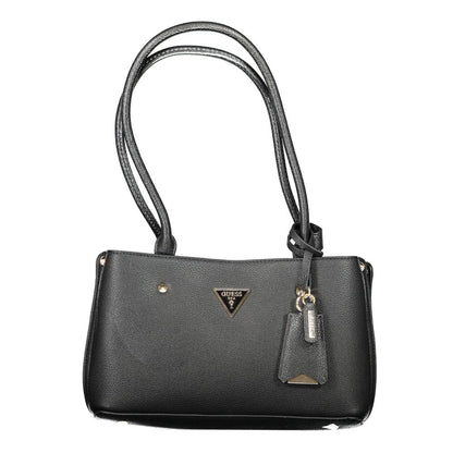 Black Polyurethane Women Handbag