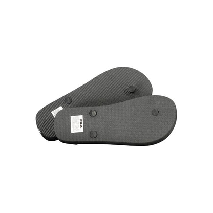 Black Polyurethane Women Slipper