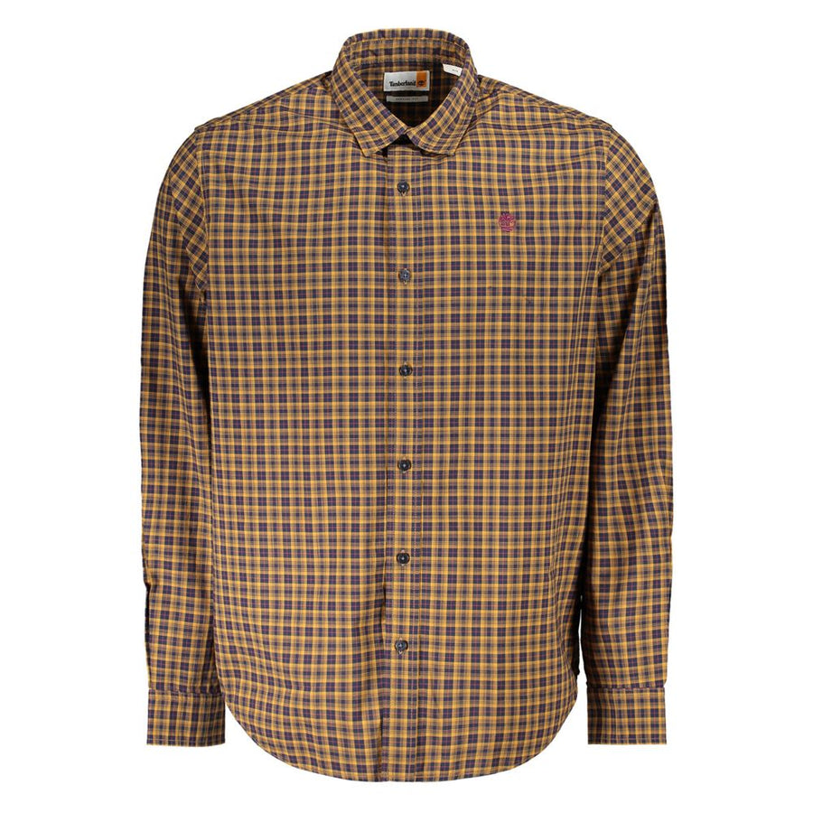 Yellow Cotton Men Shirt