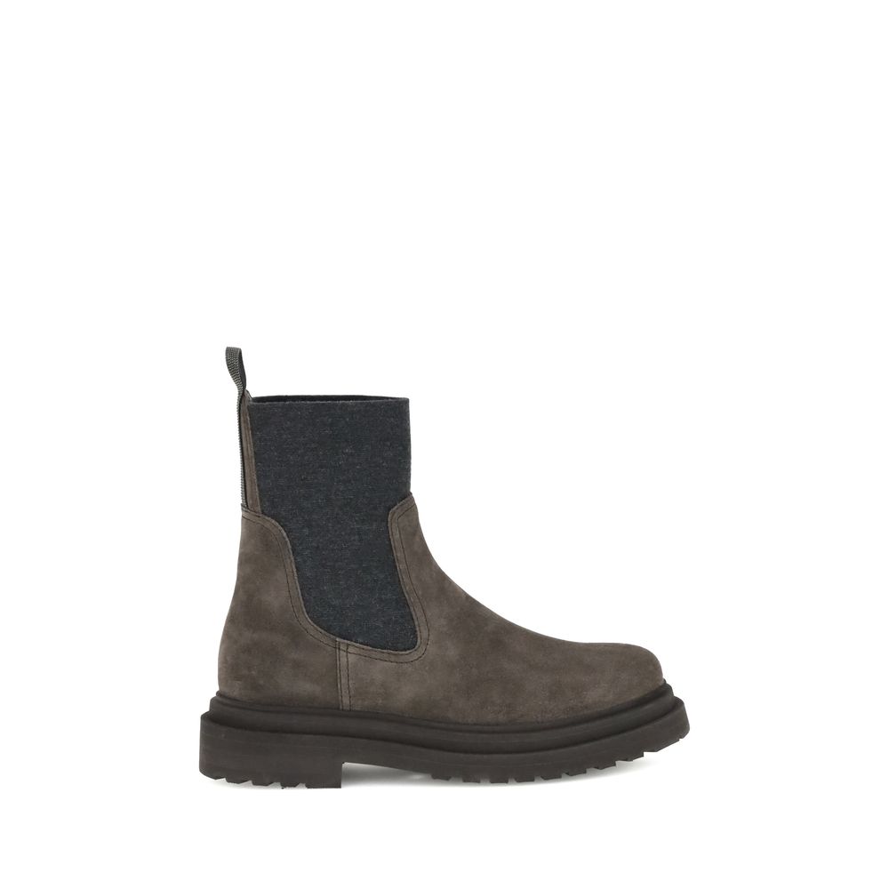 Brown Calf Leather Bos Taurus Ankle Boots