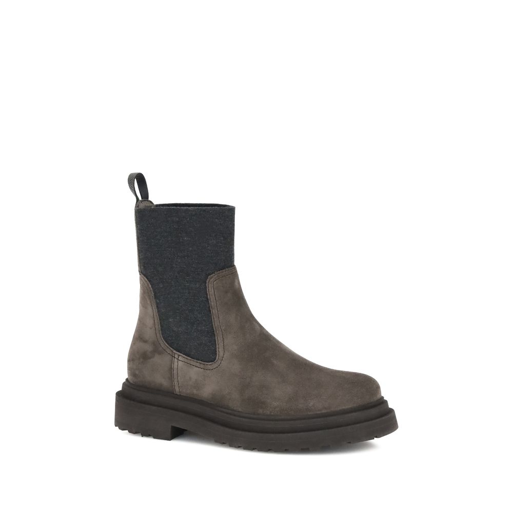 Brown Calf Leather Bos Taurus Ankle Boots