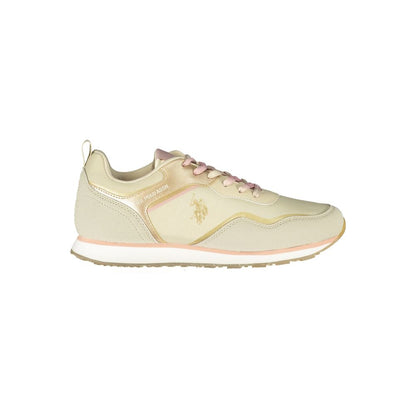 Beige Polyurethane Women Sneaker