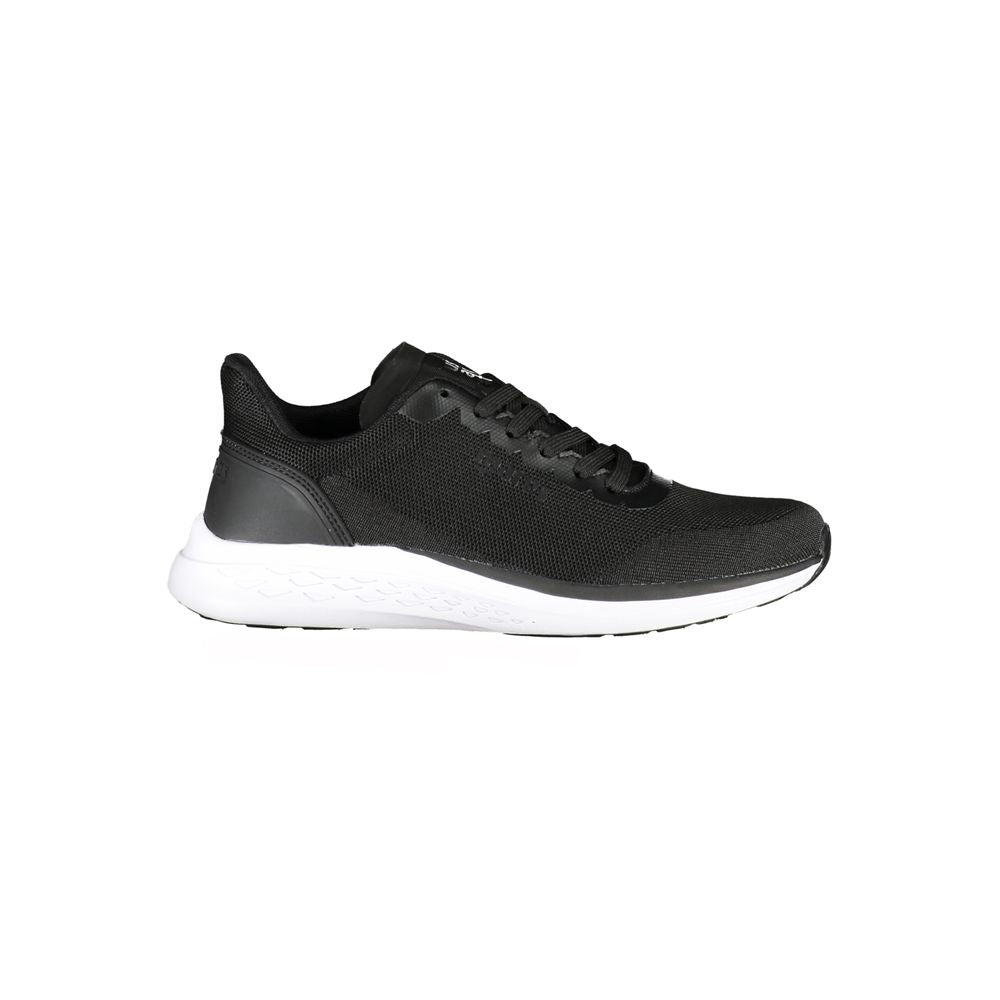 Black Polyurethane Men Sneaker