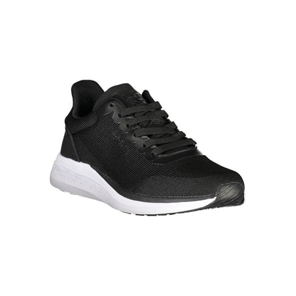 Black Polyurethane Men Sneaker
