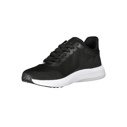 Black Polyurethane Men Sneaker