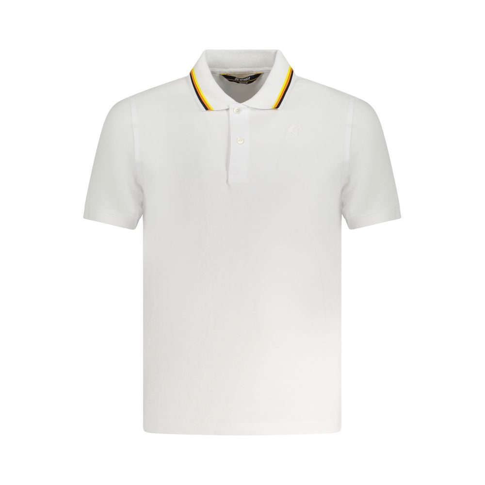 White Cotton Men Polo Shirt