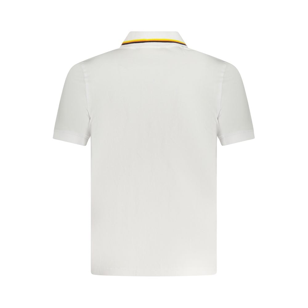White Cotton Men Polo Shirt