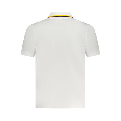White Cotton Men Polo Shirt