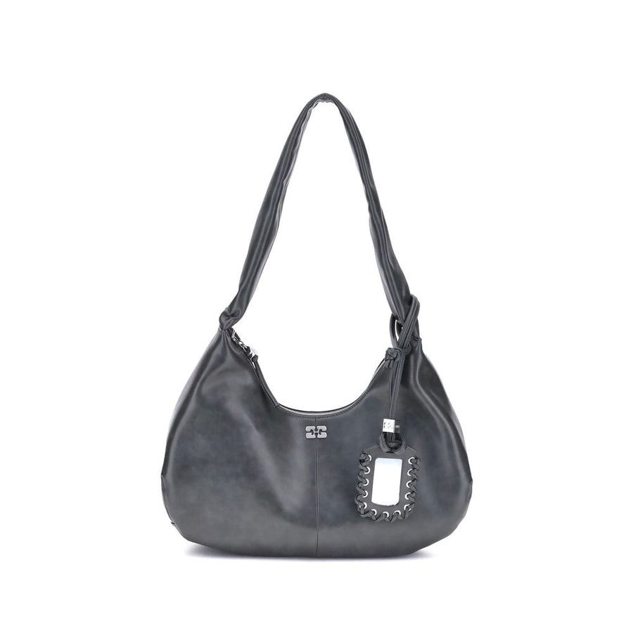 Black Lyocell Shoulder Bag