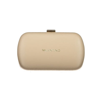 Beige Polyurethane Women Handbag