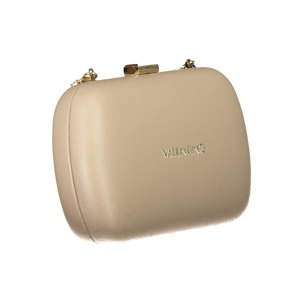 Beige Polyurethane Women Handbag
