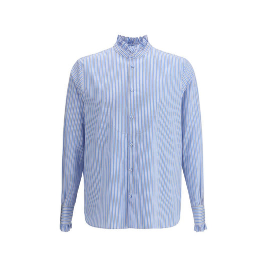 Light Blue Cotton Pattern Shirt