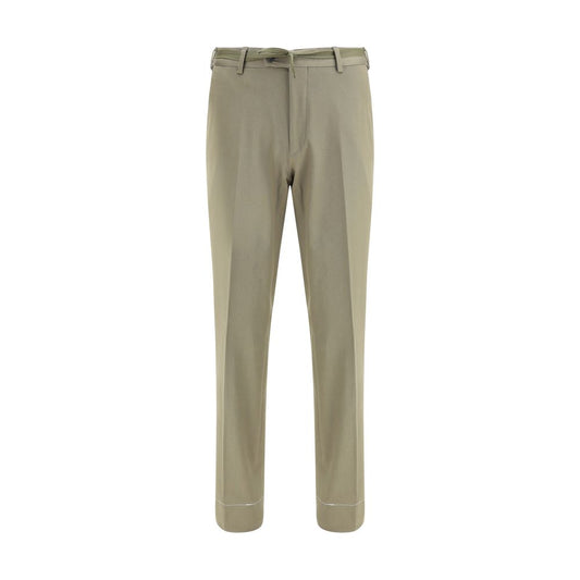 Green Cotton Chino Pants