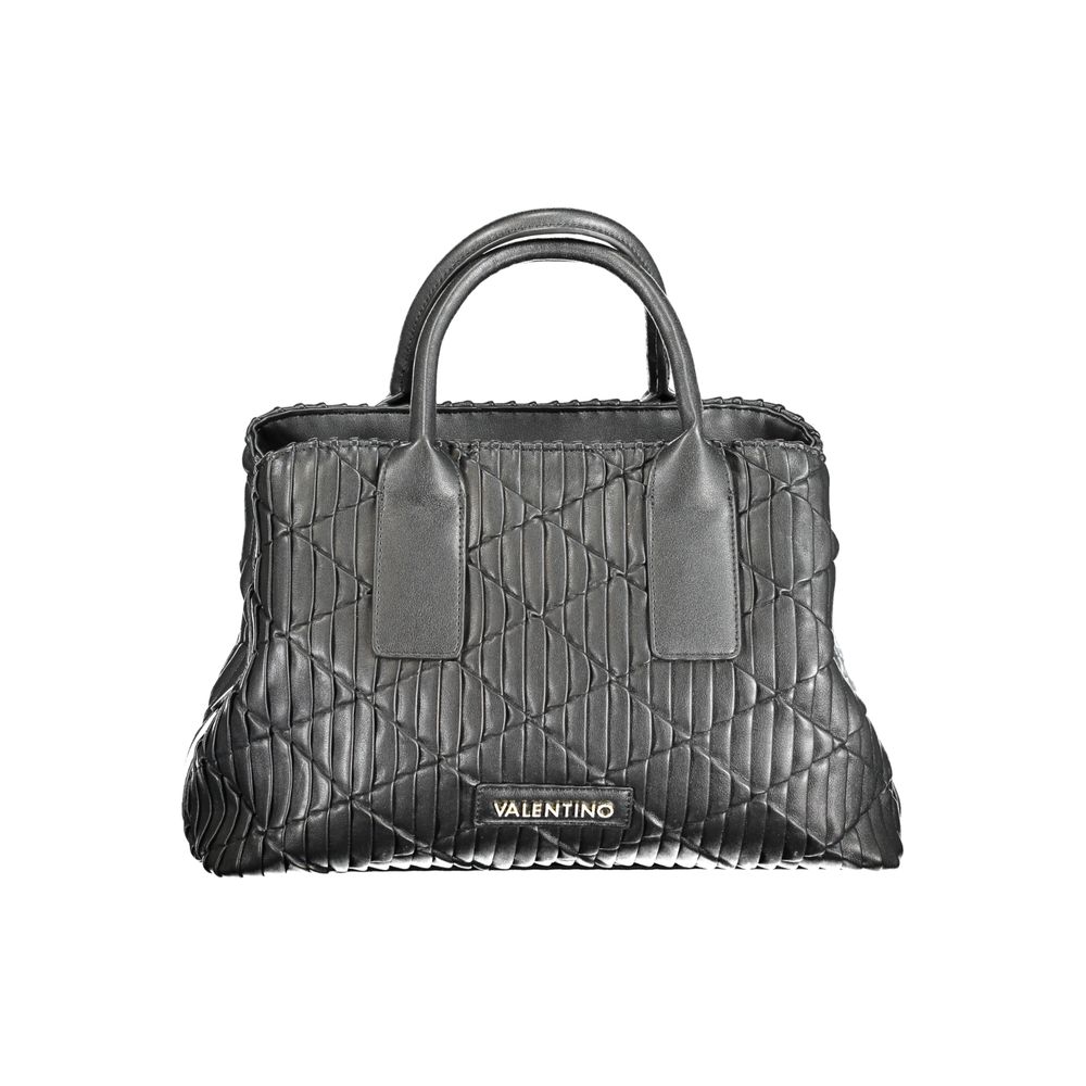 Black Polyurethane Women Handbag