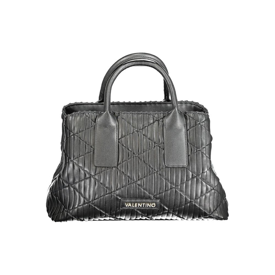 Black Polyurethane Women Handbag