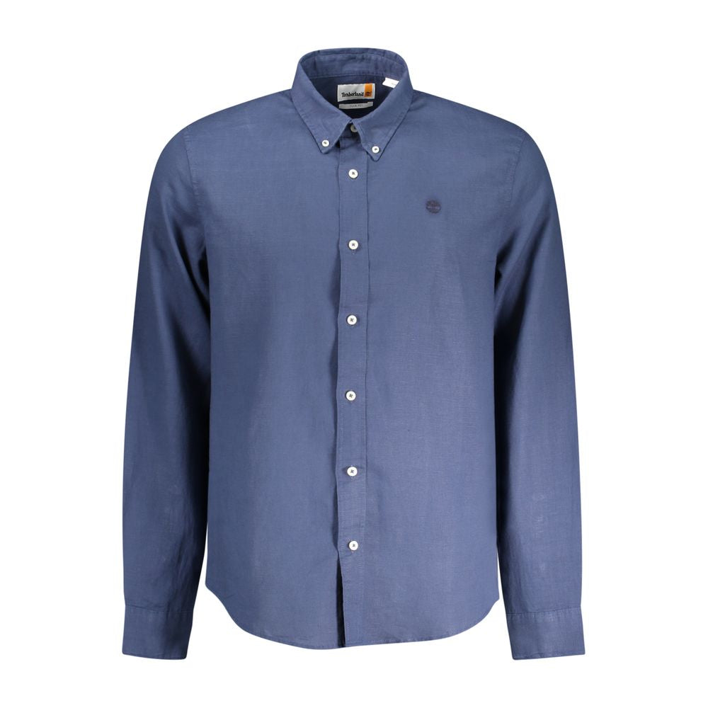Blue Linen Men's Shirt