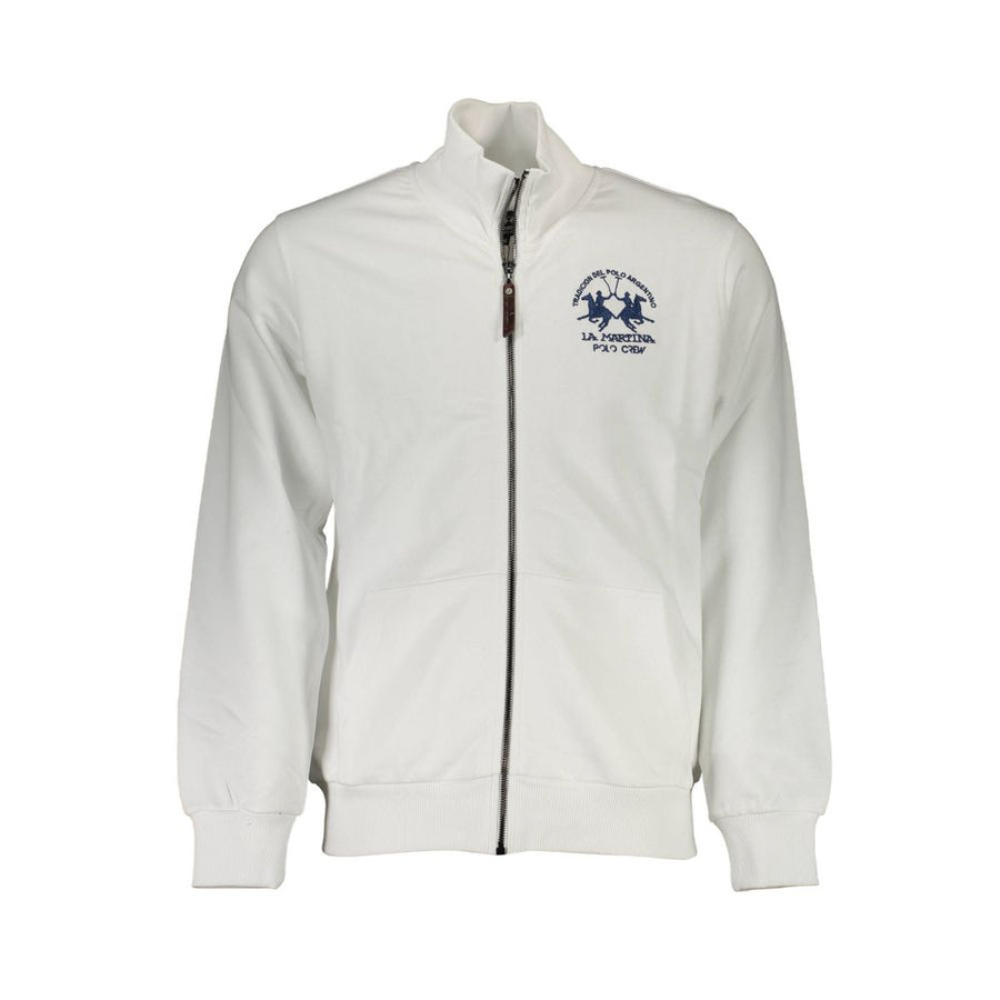 White Cotton Men Sweatshirt
