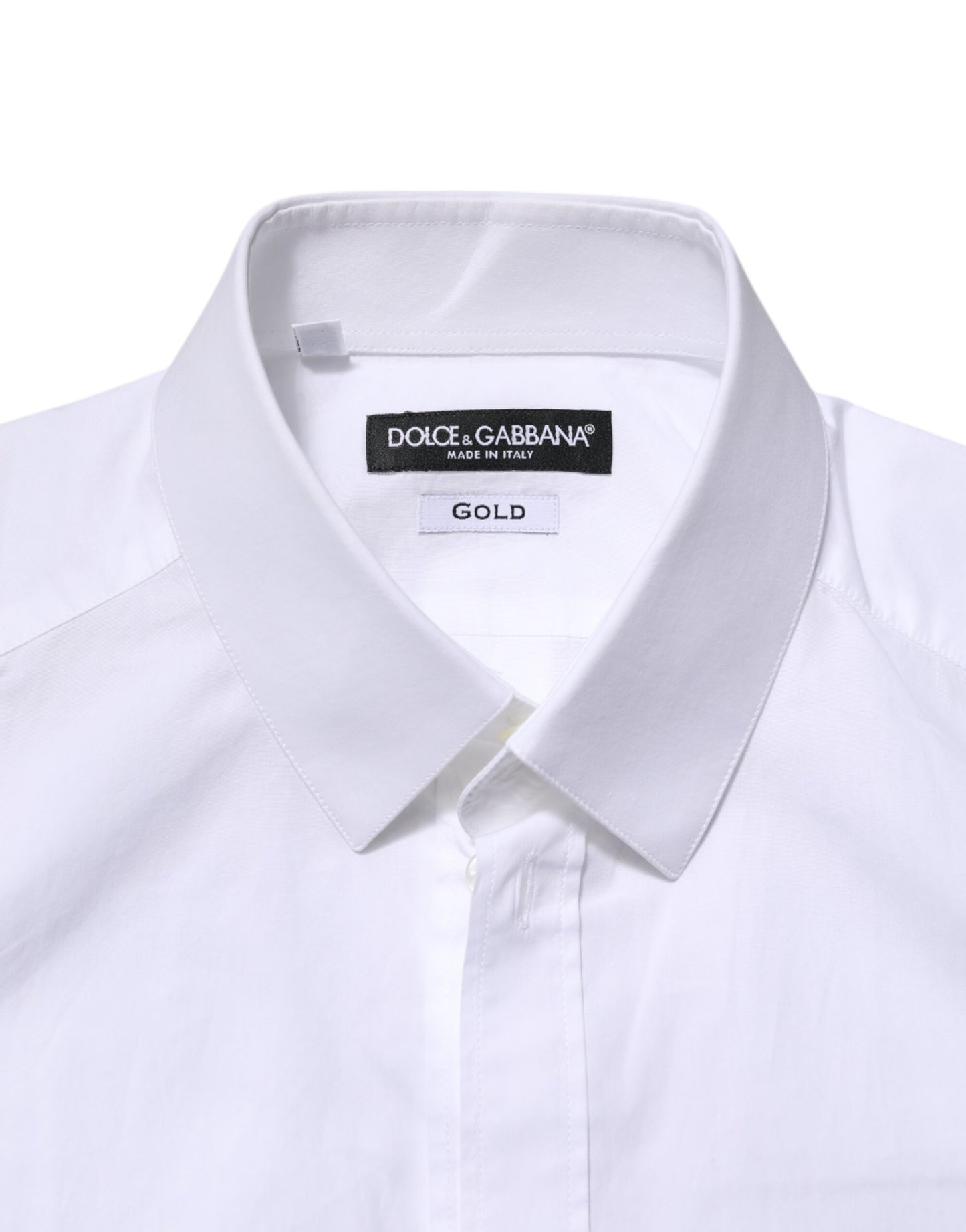 White GOLD Long Sleeves Dress Men Formal Shirt