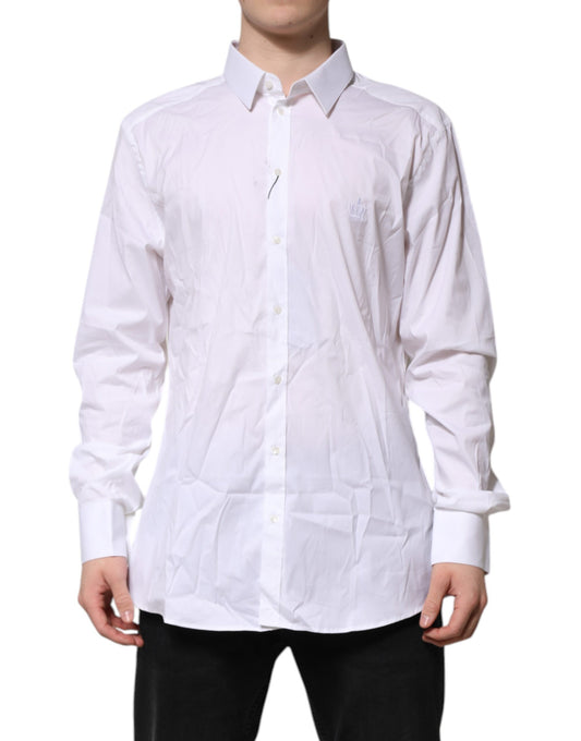 White GOLD Cotton Men Dress Formal Shirt