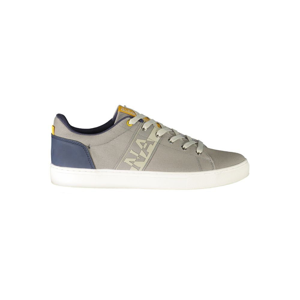 Gray Polyester Athletic Sneakers