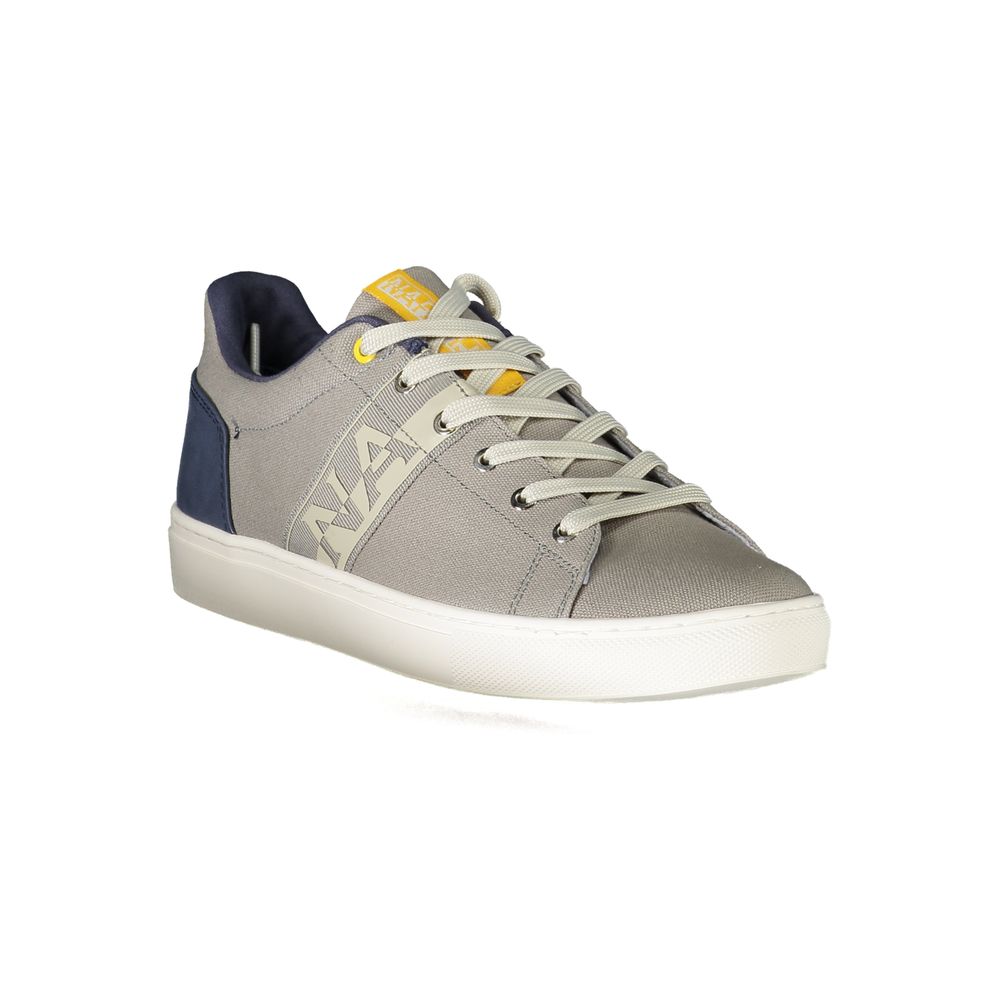 Gray Polyester Athletic Sneakers