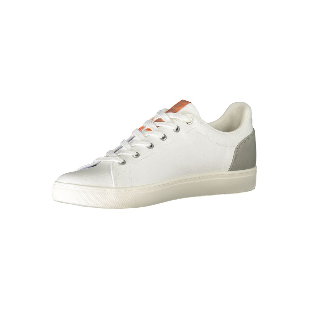 White Polyurethane Men Sneaker