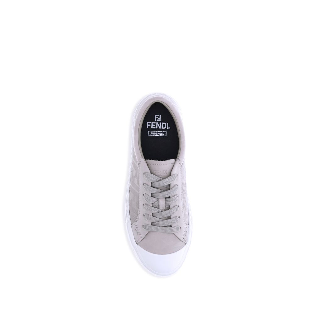 Beige Rubber Low Top Sneakers