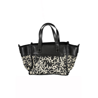 Black Polyester Women Handbag