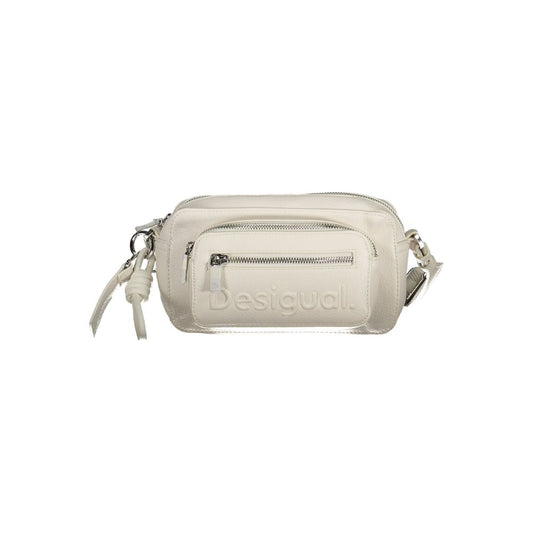 White Polyurethane Women Handbag