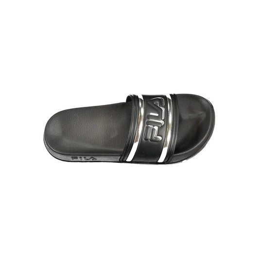 Black Polyurethane Women Slipper