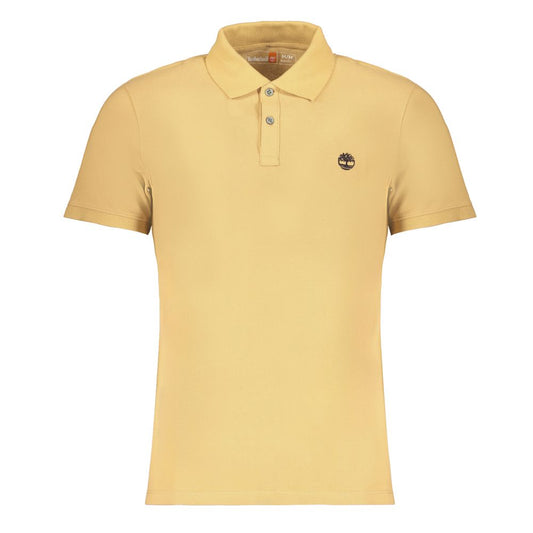 Beige Cotton Men Polo