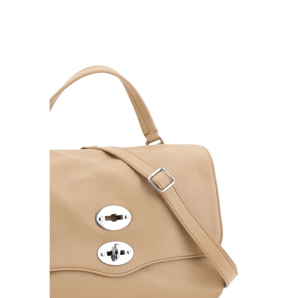 Beige Calf Leather Bos Taurus Shoulder Bag