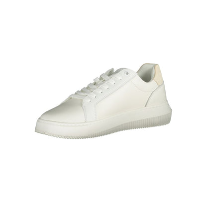 White Polyurethane Men's Sneaker
