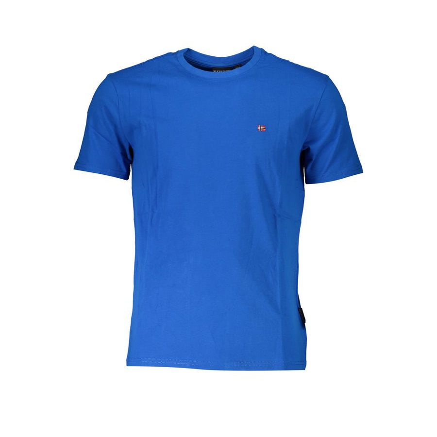 Blu Cotton Men T-Shirt