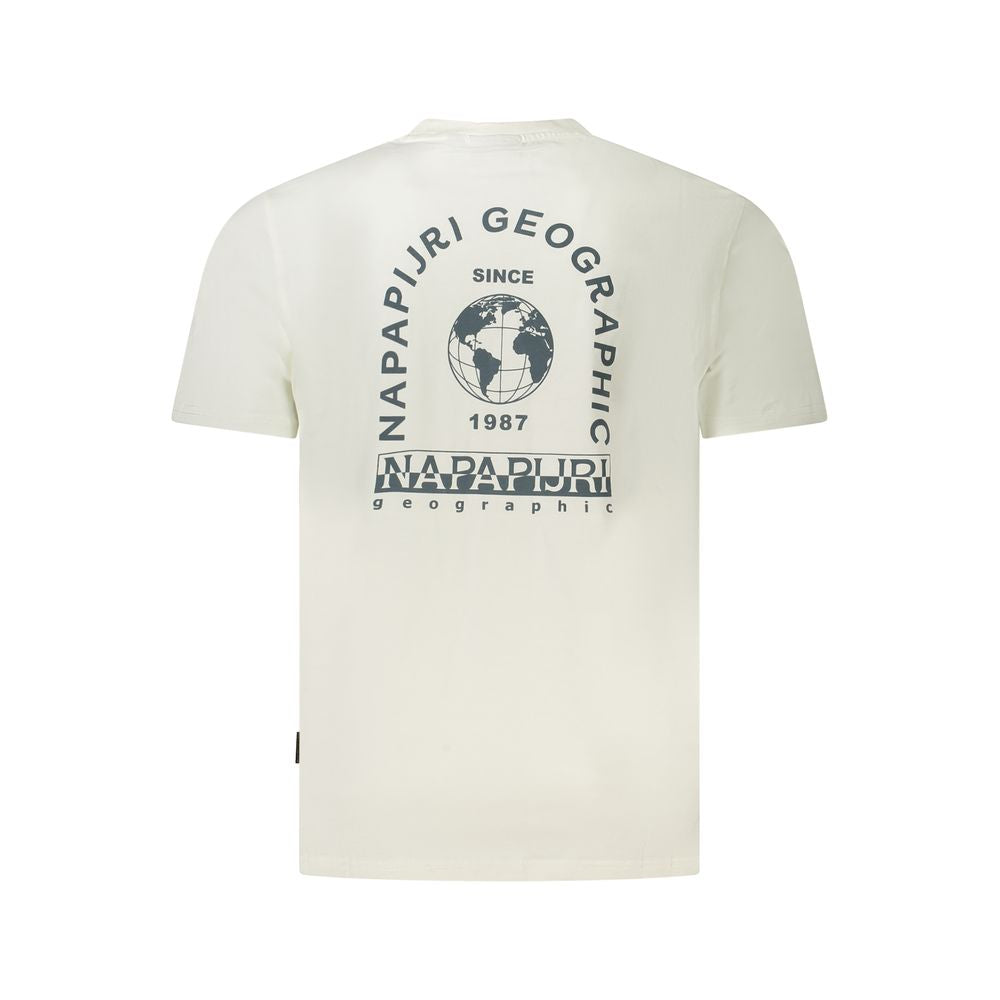 White Cotton Men T-Shirt