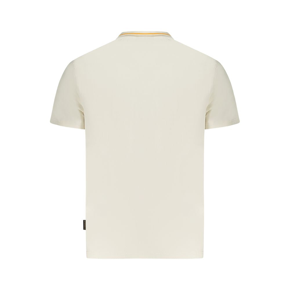 White Cotton Men T-Shirt