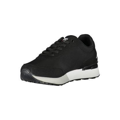 Black Polyurethane Men Sneaker