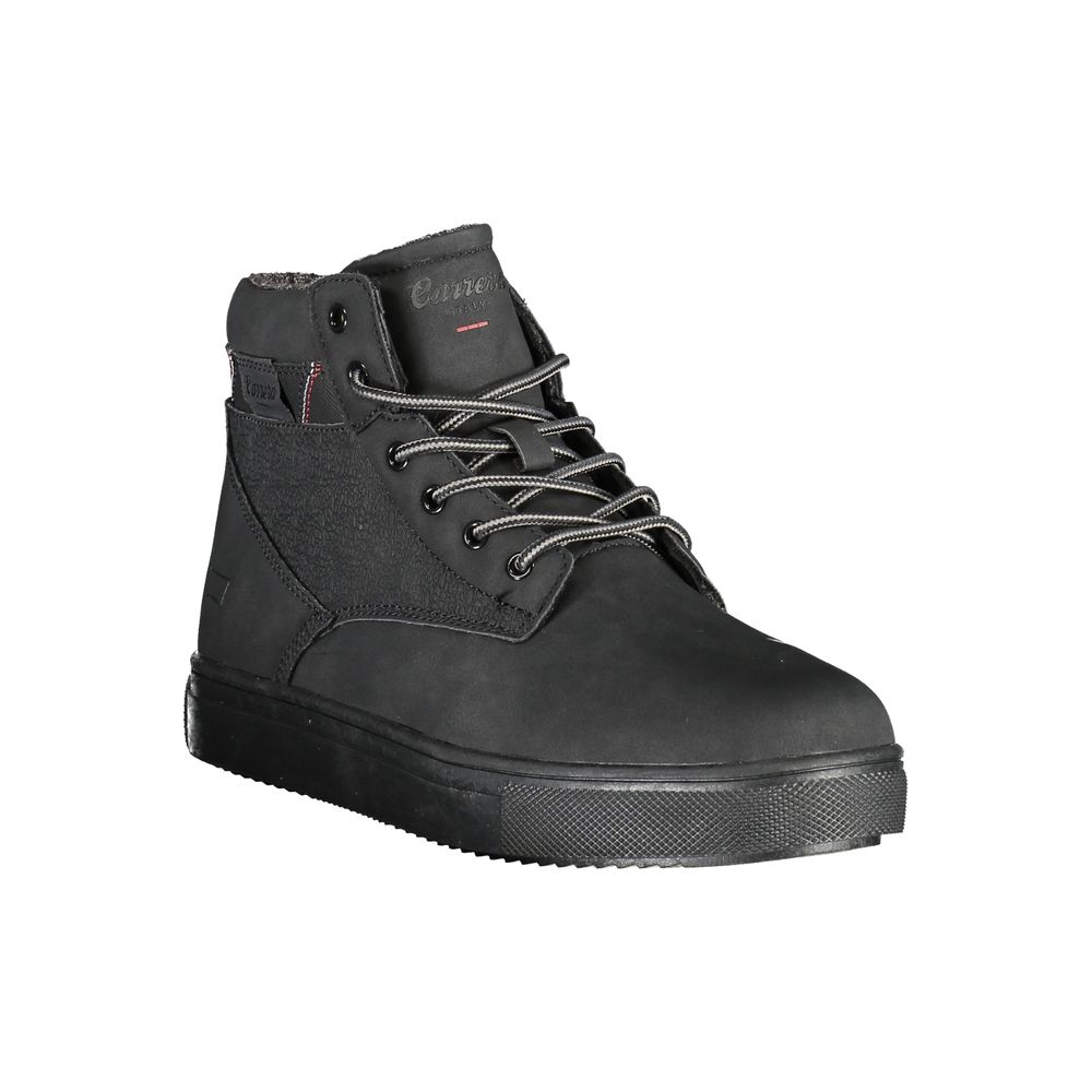 Black Polyester Men Boot