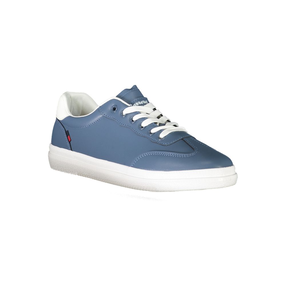 Blue Polyurethane Men Sneaker