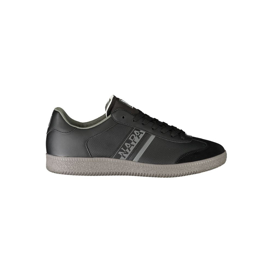 Black Polyurethane Men Sneaker