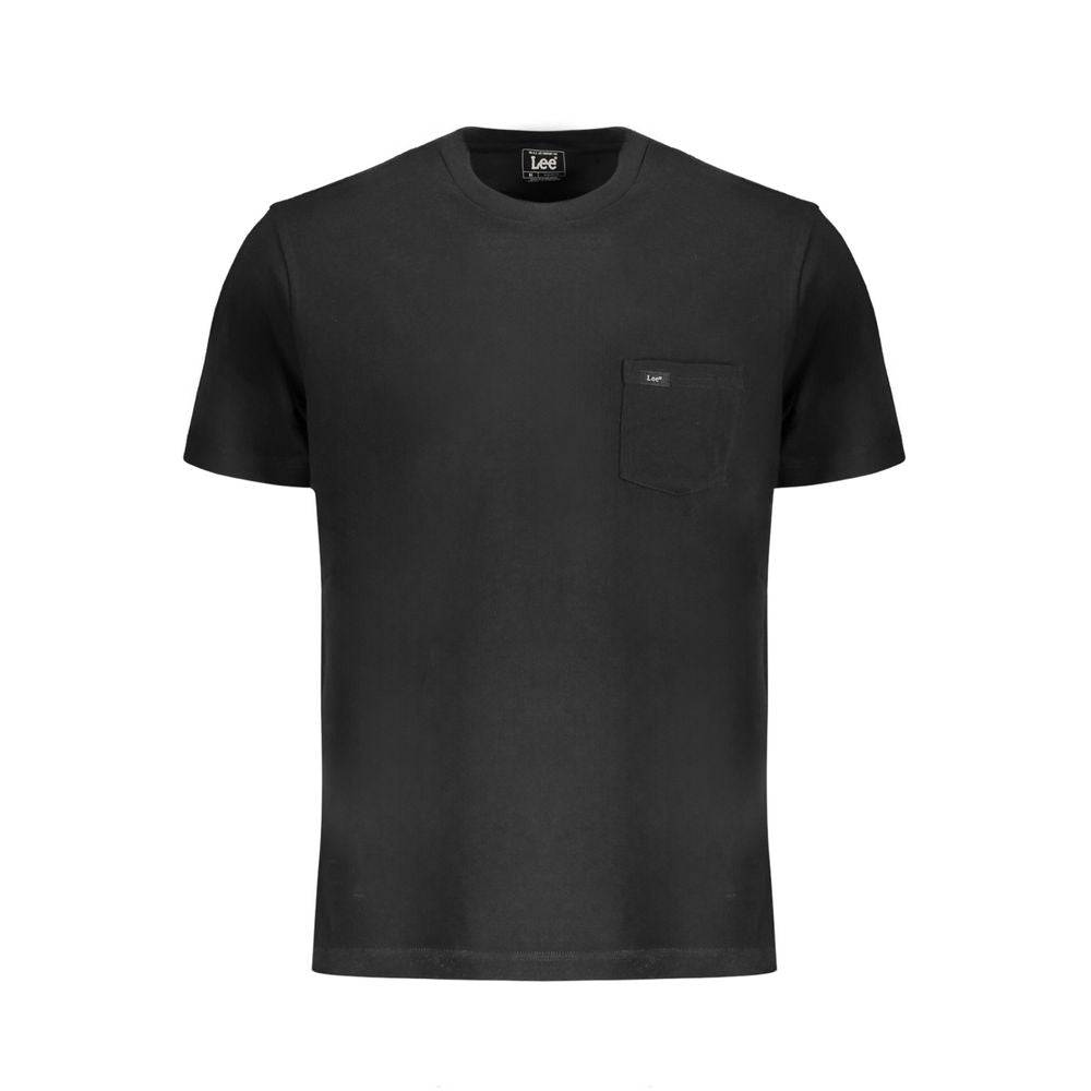 Black Cotton Men T-Shirt