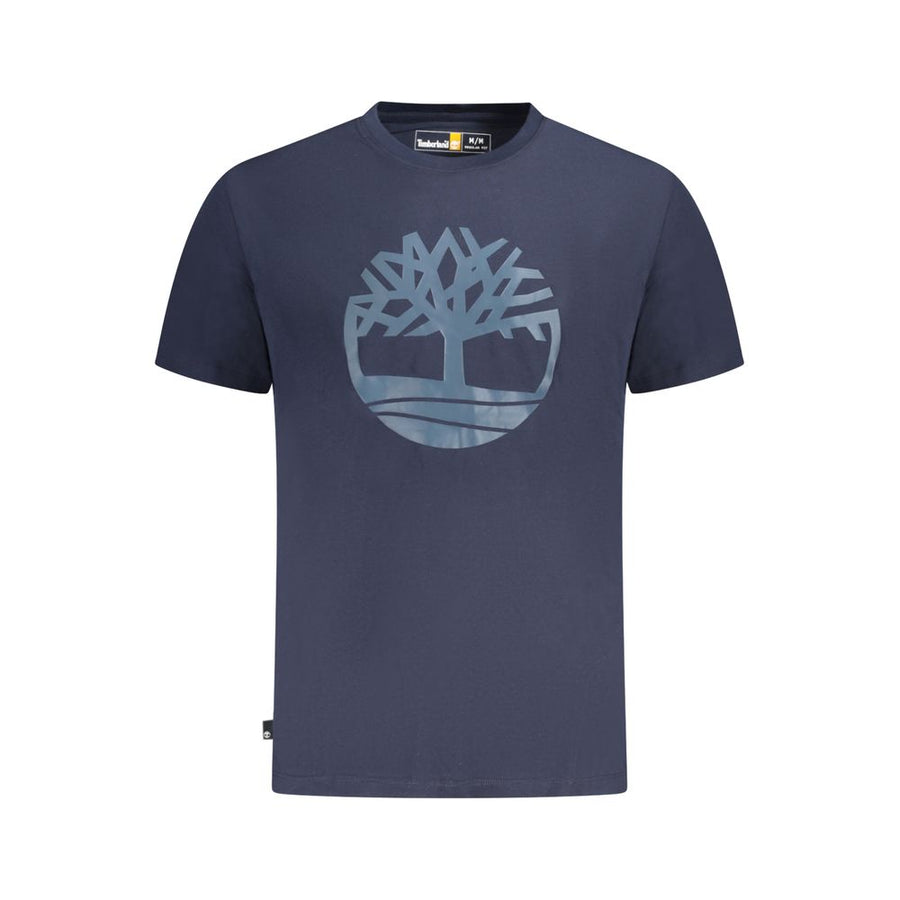Blue Cotton Men T-Shirt